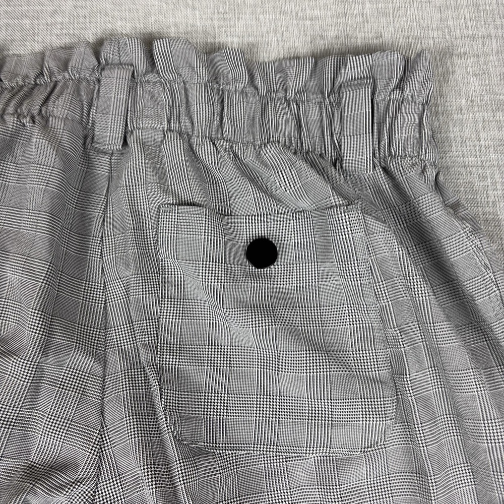 Athleta Pants Womens 2 Gray Plaid Skyline Jogger Woven Elastic Waist Travel - Picture 9 of 10
